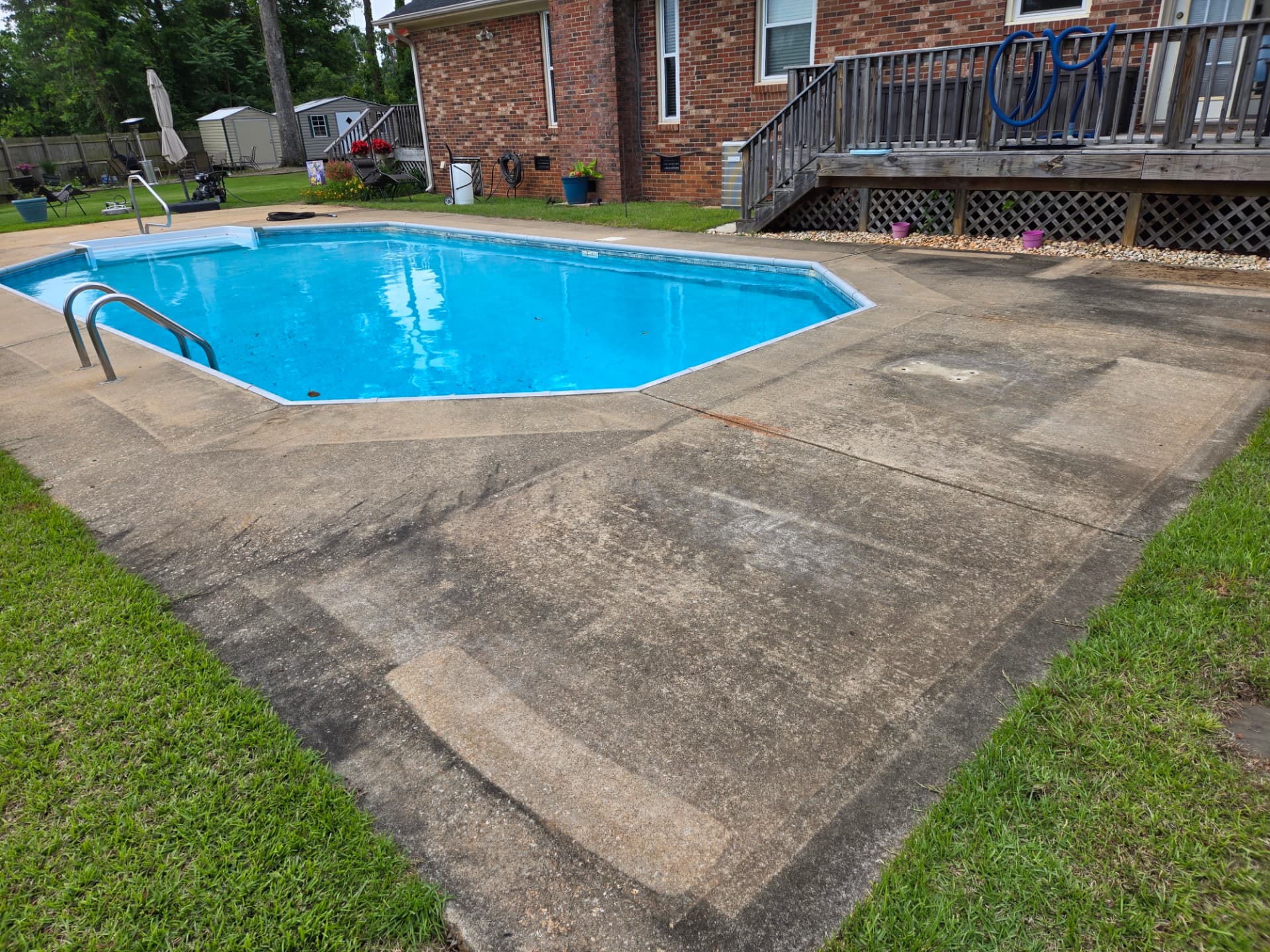 Pool Deck & Concrete — Before